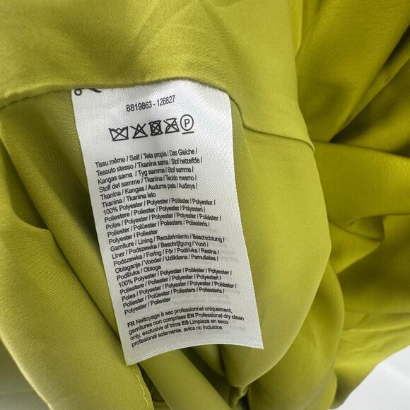 Theia Venus Pleated Off-Shoulder Drape A-Line Gown Peridot Size 0 NWT - Picture 10 of 15